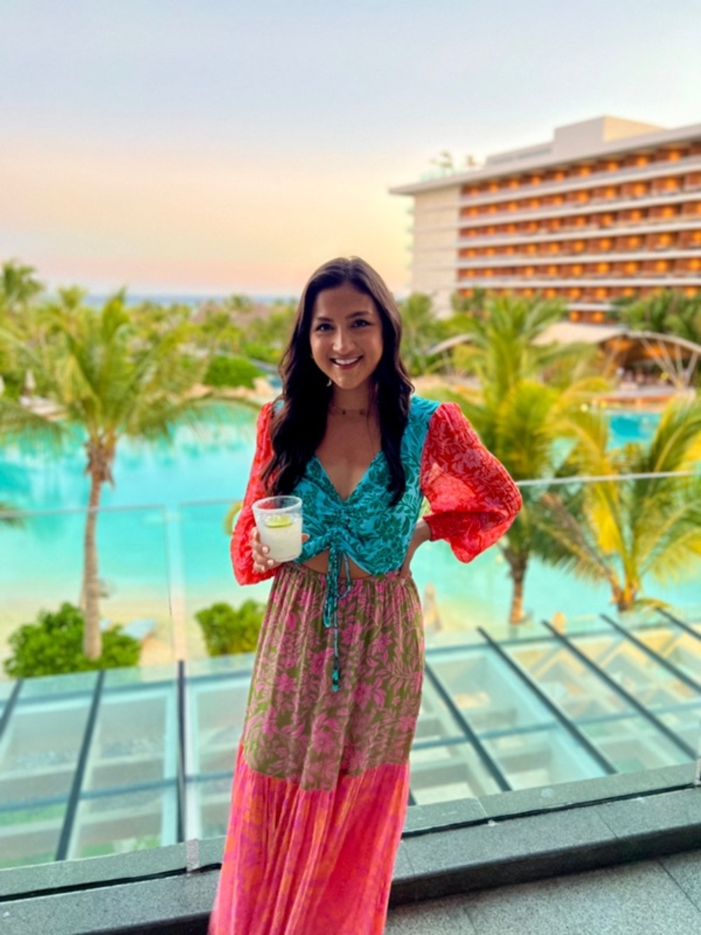 Farm Rio Colorblock Printed Maxi Dress - Picture 9 of 16
